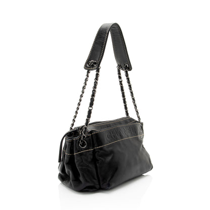 Chanel Lambskin LAX Accordion Shoulder Bag (SHF-8qR2yb)