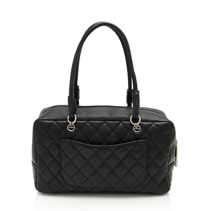 Chanel Lambskin Ligne Cambon Shopper Shoulder Bag (SHF-MaOmWR)