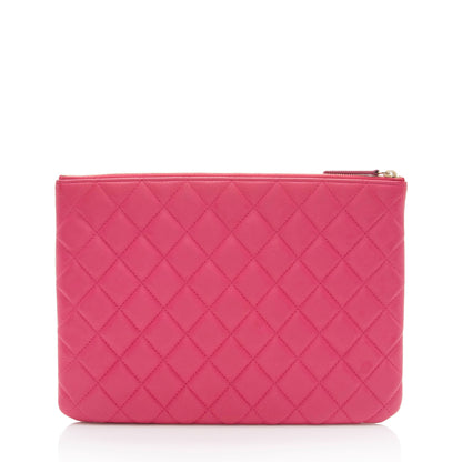 Chanel Lambskin Medium O-Case (SHF-RsJ4rh)