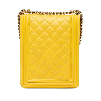 Chanel Lambskin North South Boy Flap (SHG-3yGVi5)