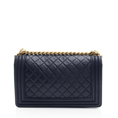 Chanel Lambskin Old Medium Boy Bag (SHF-OdWPxQ)