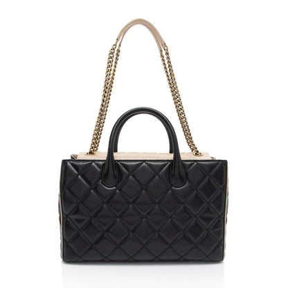 Chanel Lambskin Portobello Small Tote (SHF-Drtxbt)