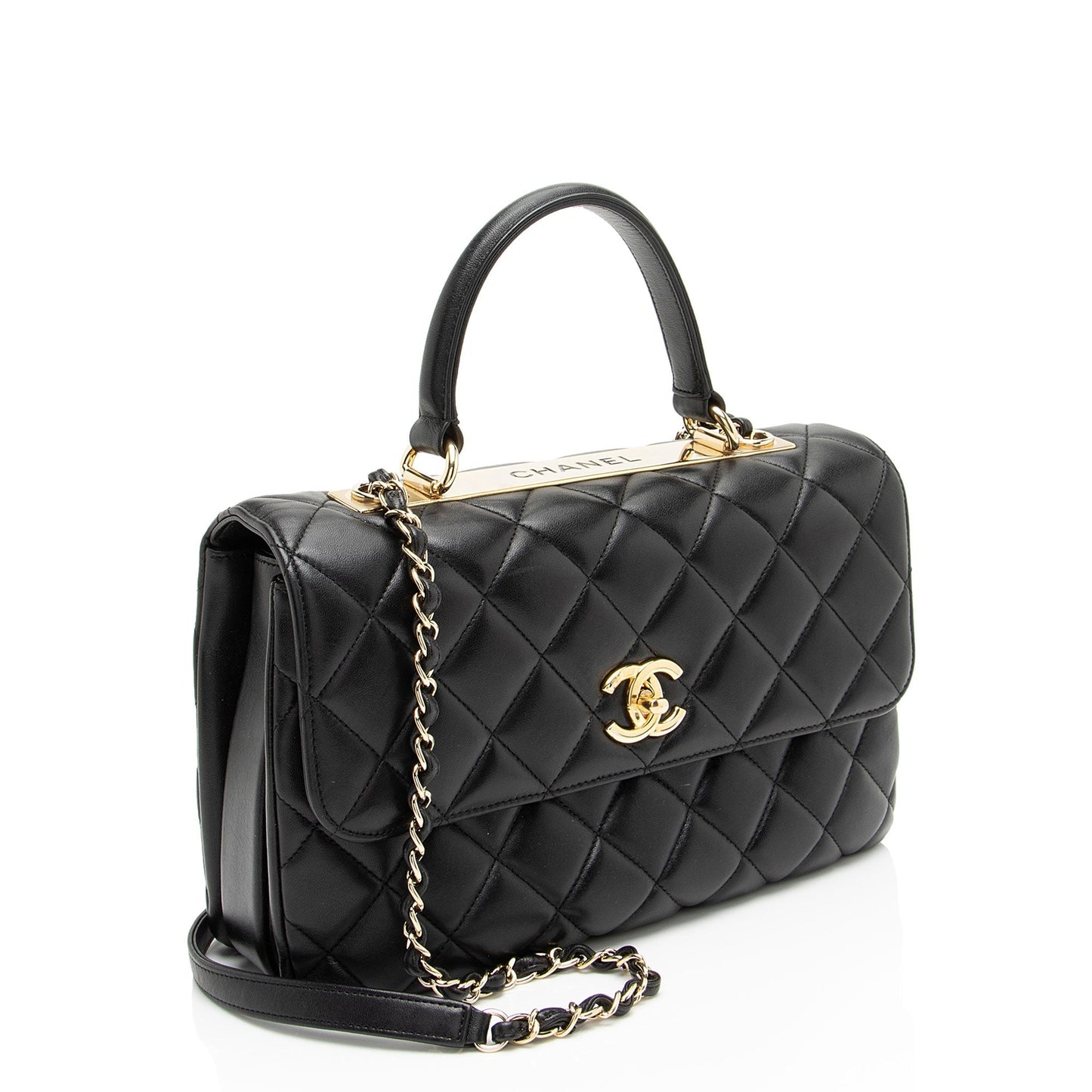 Chanel Lambskin Trendy CC Medium Top Handle
