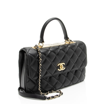 Chanel Lambskin Trendy CC Medium Top Handle