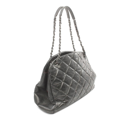Chanel Large Aged Calfskin Just Mademoiselle Bowling Bag (SHG-qznmmK)