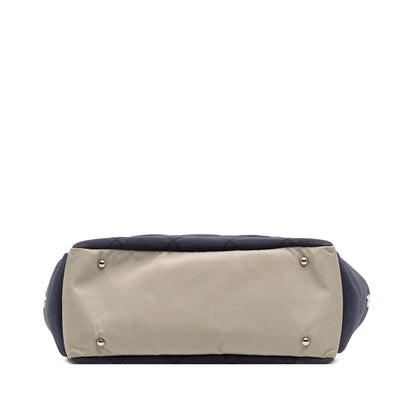 Chanel Large Bicolor Quilted Canvas Paris Biarritz Tote