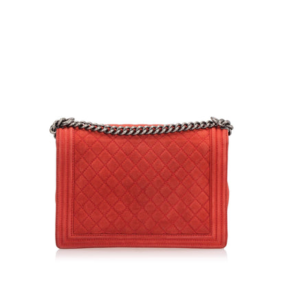 Chanel Large Boy Lambskin Leather Flap Bag (SHG-29954)