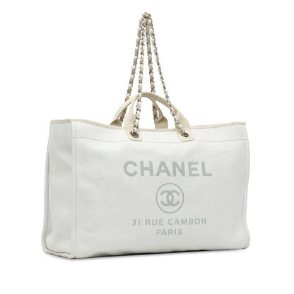 Chanel Large Canvas Deauville Tote (SHG-bO4Jvd)