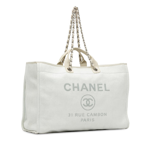 Chanel Large Canvas Deauville Tote (SHG-bO4Jvd)