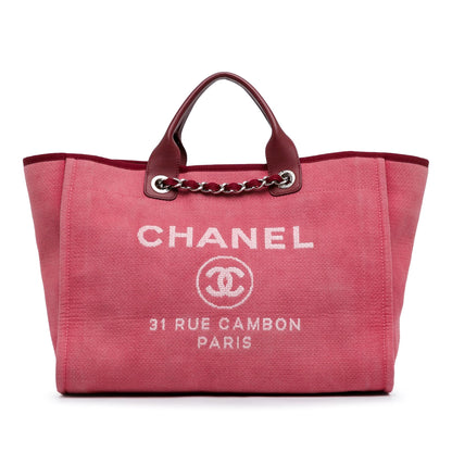 Chanel Large Canvas Deauville Tote (SHG-OpY8VZ)