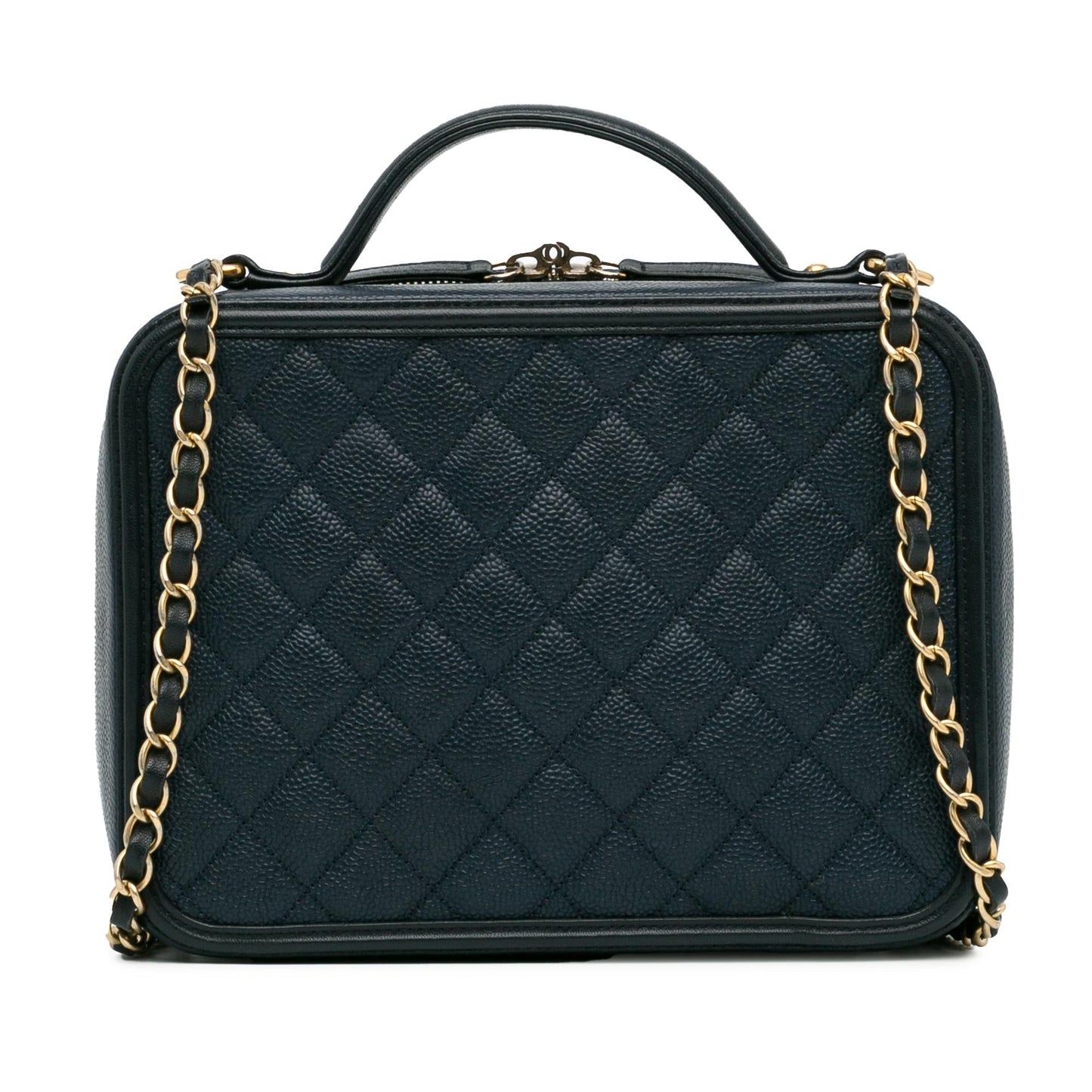 Chanel Large Caviar CC Filigree Vanity Case (SHG-JUihwi)