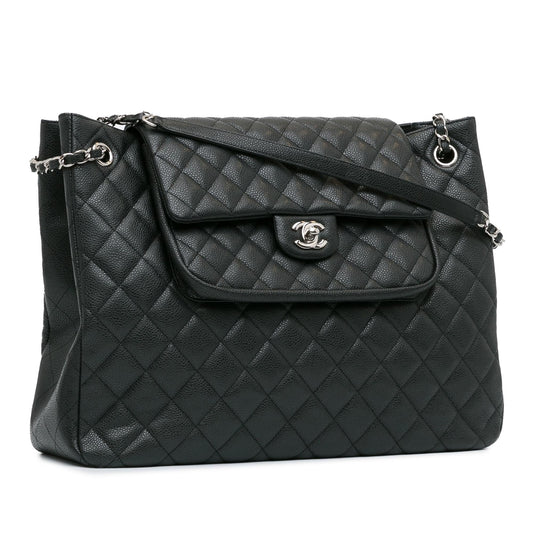 Chanel Large Caviar Flap Shopping Tote (SHG-UY8l1Y)