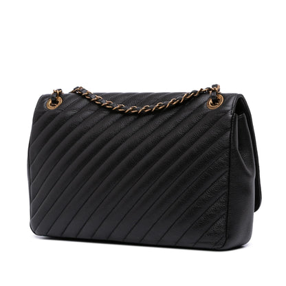 Chanel Large Diagonal Quilted Goatskin Flap