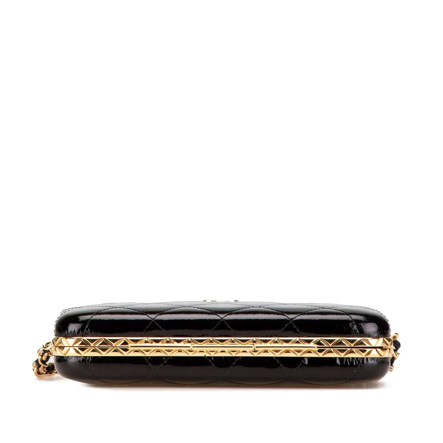 Chanel Large Glazed Goatskin Box With Chain
