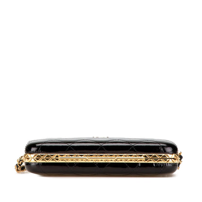 Chanel Large Glazed Goatskin Box With Chain