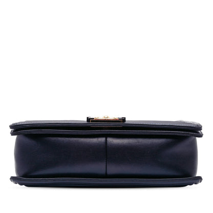 Chanel Large Lambskin Embossed Boy Cube Flap