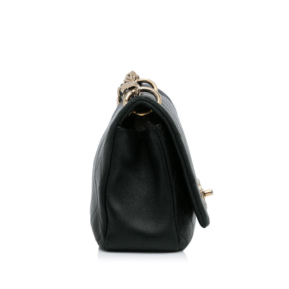Chanel Large Lambskin Twist Chain Enamel CC Flap