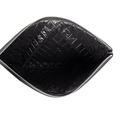 Chanel Large Mademoiselle Quilted Lambskin Leather O-Case Clutch
