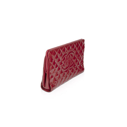 Chanel Large Patent Leather Timeless CC Frame Clutch