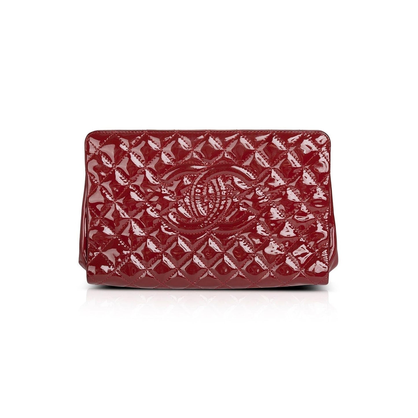 Chanel Large Patent Leather Timeless CC Frame Clutch