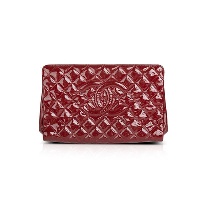 Chanel Large Patent Leather Timeless CC Frame Clutch