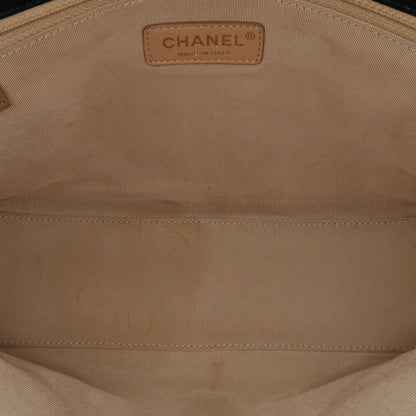 Chanel Large Quilted Calfskin Label Click Flap