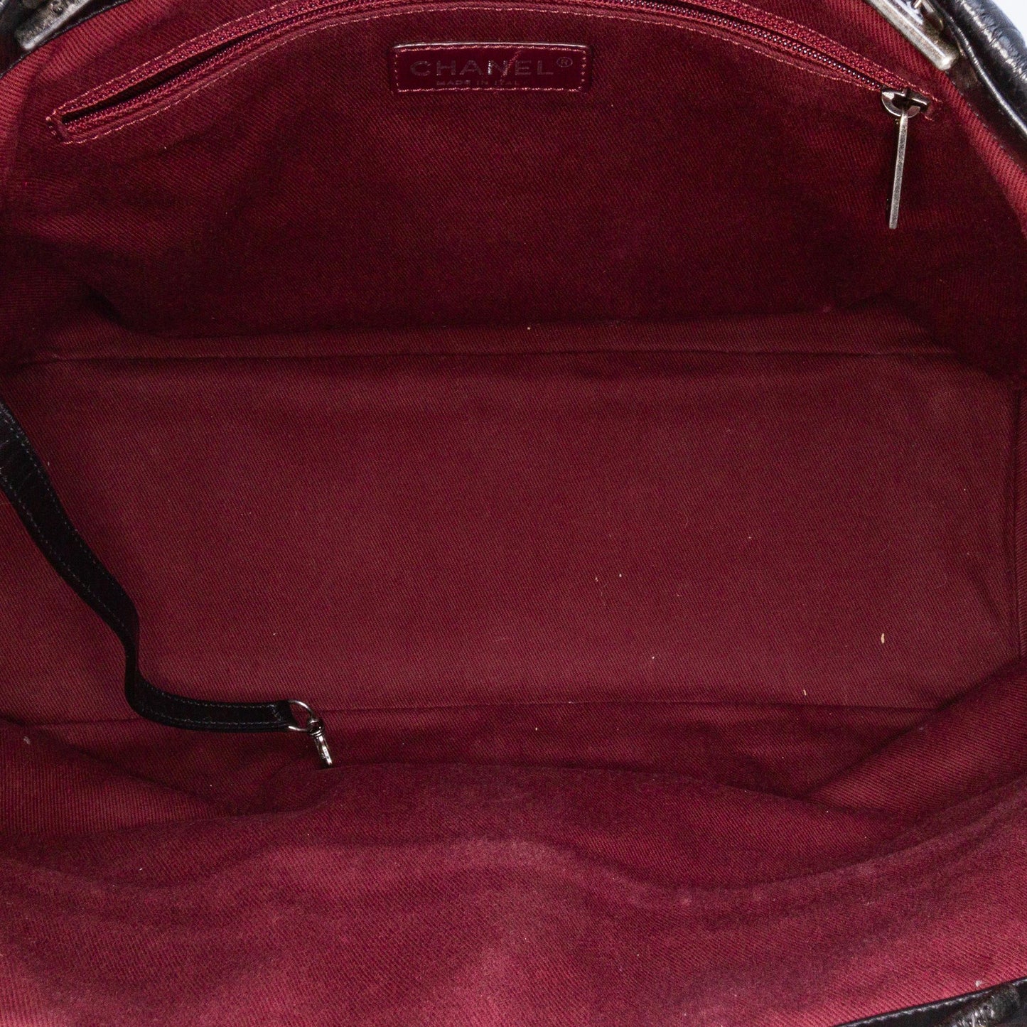 Chanel Large Quilted Glazed Calfskin Duo Color Tote