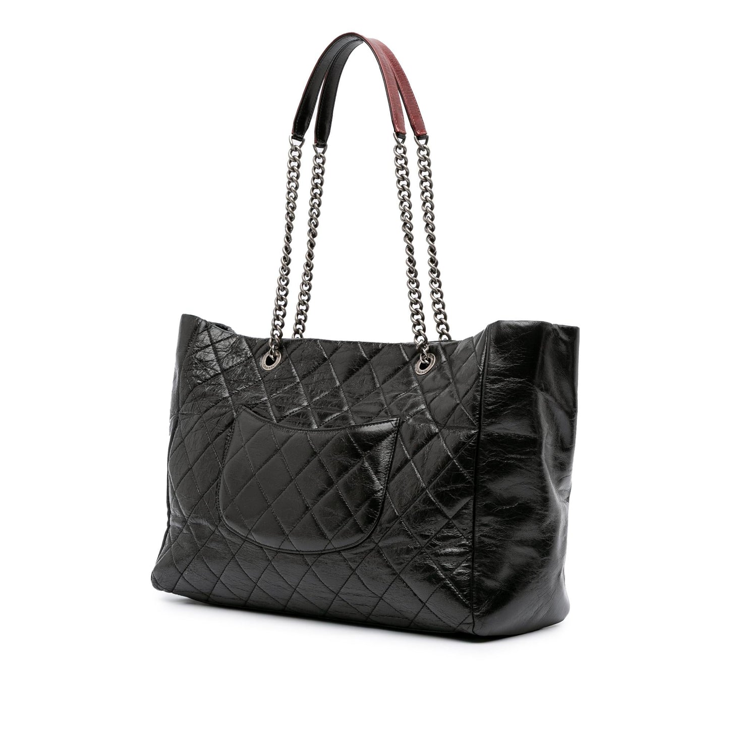 Chanel Large Quilted Glazed Calfskin Duo Color Tote