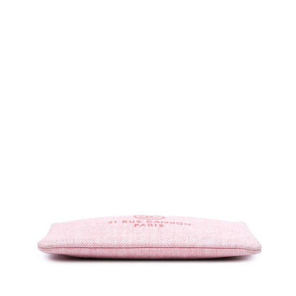Chanel Large Raffia Deauville O Case Clutch