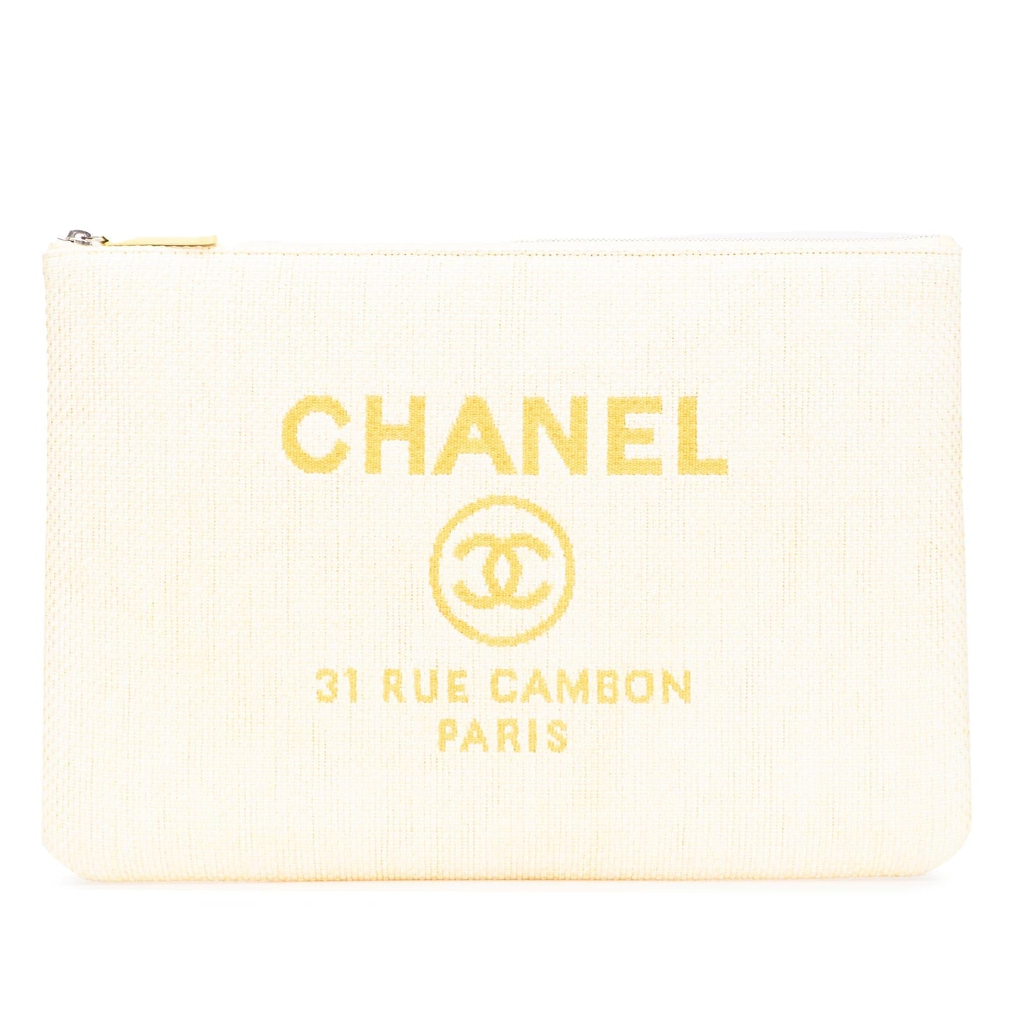 Chanel Large Raffia Deauville O Case Clutch