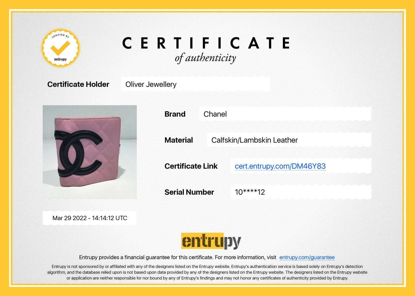 Chanel Ligne Cambon Compact Wallet