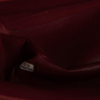 Chanel Maroon Lambskin Classic Jumbo Double Flap Bag