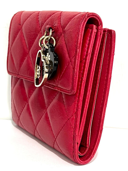 CHANEL MATELASSÃ PORTE BONHEUR QUILTED LAMBSKIN CHARM WALLET