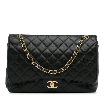 Chanel Maxi Classic Caviar Double Flap (SHG-Nah1rf)