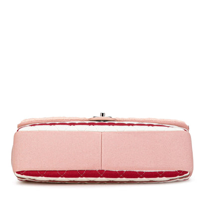 Chanel Maxi Stripe Jersey Felt and Rope Flap (SHG-Zvi1g1)