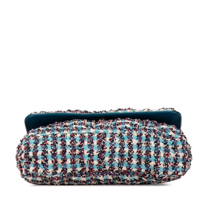 Chanel Maxi Tweed Chesterfield Single Flap (SHG-t8PRWy)