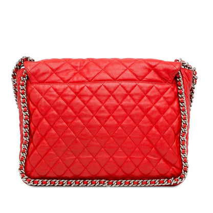 Chanel Maxi Washed Lambskin Chain Around Flap (SHG-CaYHus)