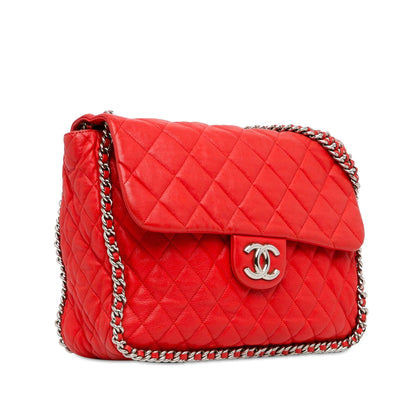Chanel Maxi Washed Lambskin Chain Around Flap (SHG-PHFWWT)