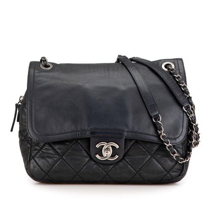 Chanel Medium Aged Calfskin In The Mix Zip Flap