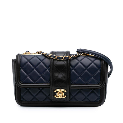 Chanel Medium Bicolor Quilted Lambskin Elegant CC Flap