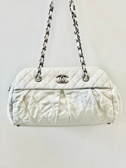 CHANEL Iridescent Quilted Calfskin Medium Bowler Bag