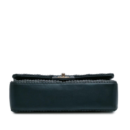 Chanel Medium Calfskin Coco Pleats Double Flap (SHG-8NvBoQ)
