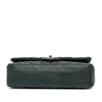 Chanel Medium Calfskin Coco Pleats Double Flap (SHG-XXiROs)