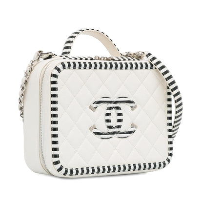 Chanel Medium Caviar CC Filigree Vanity Case (SHG-APLaSU)