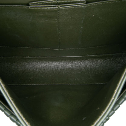 Chanel Medium Chevron Calfskin Coco Pleats Double Flap