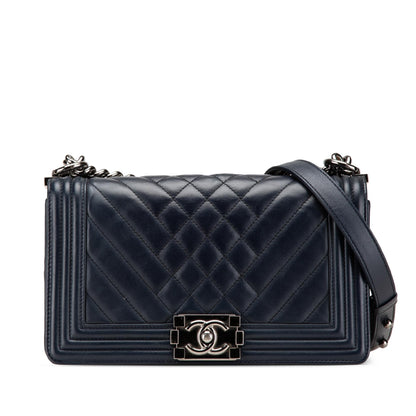 Chanel Medium Chevron Lambskin Boy Flap