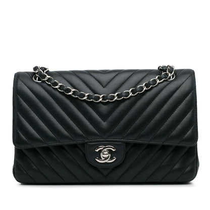 Chanel Medium Chevron Lambskin Double Flap (SHG-dzzHVL)