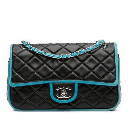 Chanel Medium Classic Bicolor Quilted Lambskin Double Flap