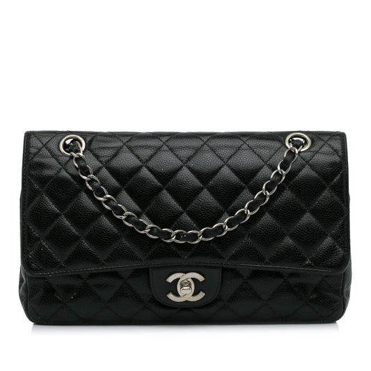 Chanel Medium Classic Caviar Double Flap (SHG-WNK0ZG)