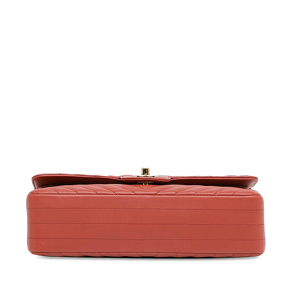 Chanel Medium Classic Chevron Lambskin Double Flap (SHG-cwKVOo)